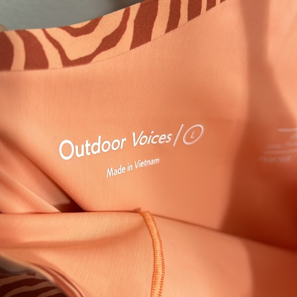 Outdoor Voices Exercise Dress Orange Animal Zebra Print Workout Dress - Picture 3 of 6